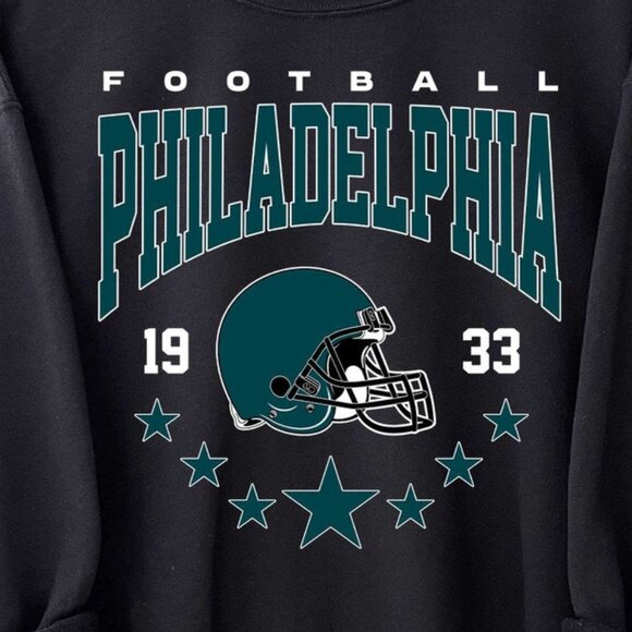 Philadelphia Football Retro Style Crewneck Sweatshirt For Fan 166 - Picture 2 of 5